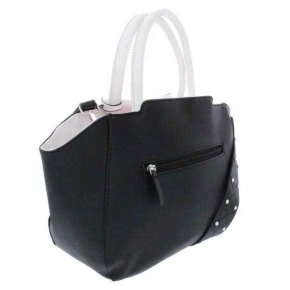 Catherine Malandrino Black White Satchel Bag *NWT* - Picture 3 of 10